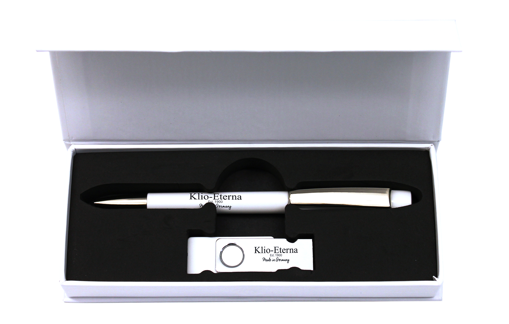 End of year gift set: elegant pen and USB stick by Klio Eterna