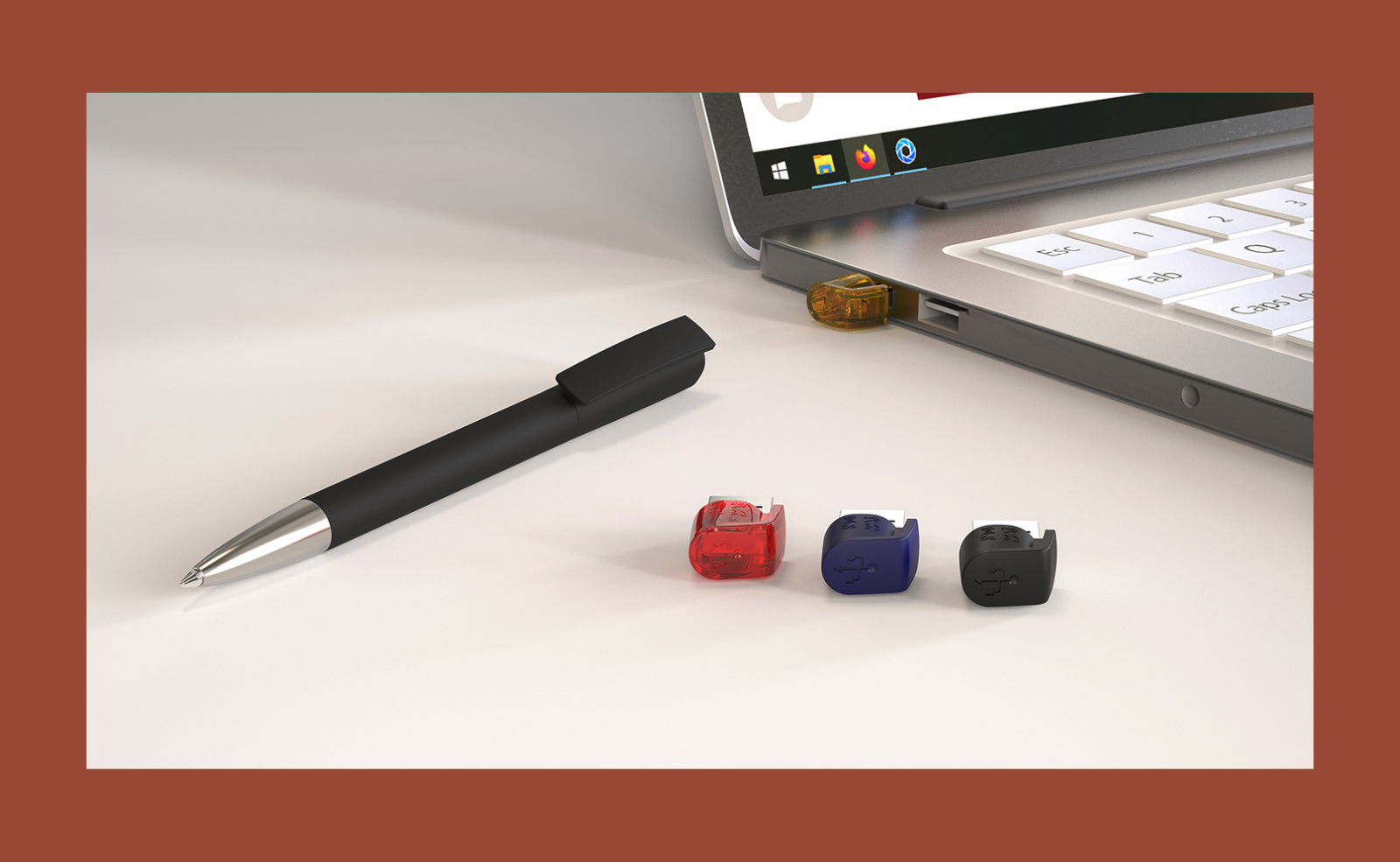 Turnus, the promotional ballpoint pen with integrated USB key by Klio Eterna